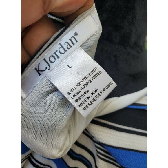 K. Jordan Women's Multicolor Polyester Sleeveless Round Neck Long Maxi Dress L - Picture 10 of 11